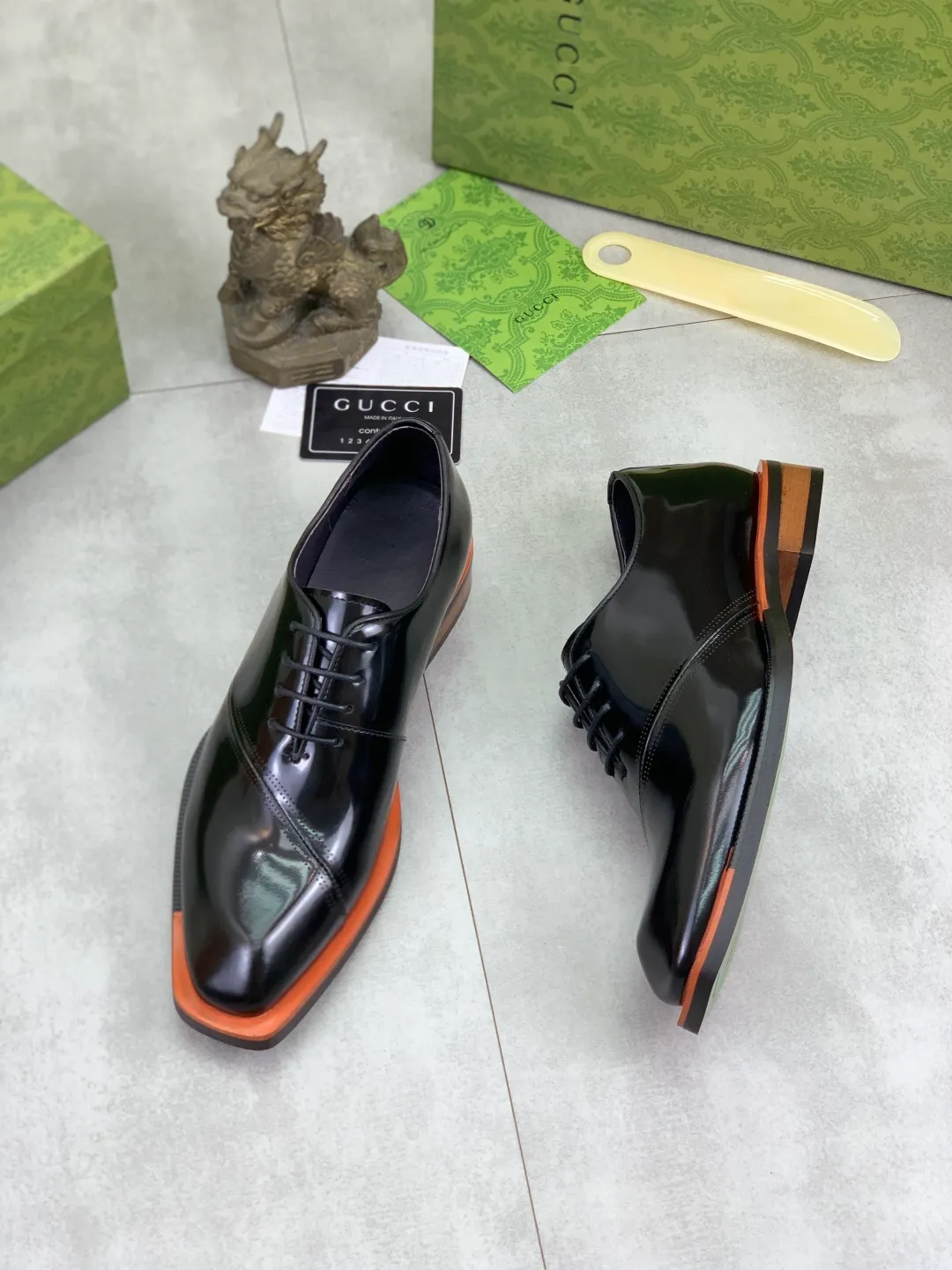 Men's Men's Shoes 💰P580 [New Style] 💰💎💎💎 [Gucci] GUCCI high-end men's formal business leather shoes, original order 1:1! Original imported high-end calfskin, original metal buckle, imported first-layer pigskin lining for feet, original high-end outsole, men's shoe size: 38-44